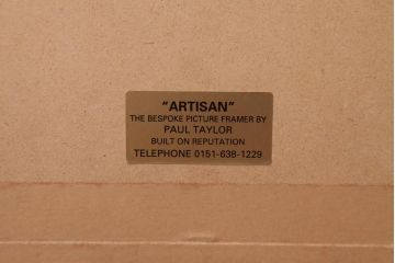 アンティーク雑貨　イギリスビンテージ　ARTISAN　イギリスの街並みを描いた壁掛けアートフレーム