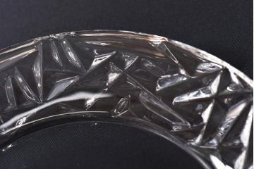 中古　Tiffany&Co.(ティファニー)　品のある演出におすすめなクリスタルプレート(ガラス皿、洋食器)