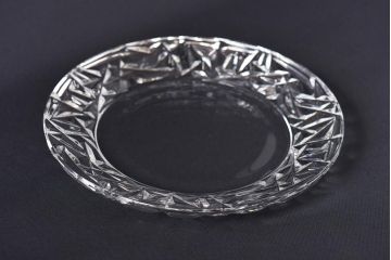 中古　Tiffany&Co.(ティファニー)　品のある演出におすすめなクリスタルプレート(ガラス皿、洋食器)