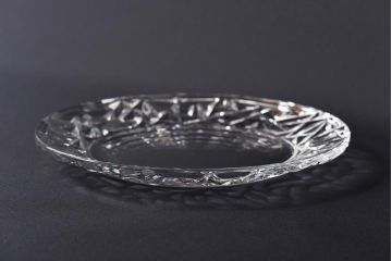 中古　Tiffany&Co.(ティファニー)　品のある演出におすすめなクリスタルプレート(ガラス皿、洋食器)