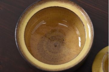 ビンテージ　デンマーク製　Ditlev Keramik ぽってりとしたフォルムが心和むシュガーポット&クリーマーセット(ティーセット)