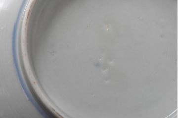 古民具・骨董　花鳥図　輪花　濃い色彩が目を引く明治期の色絵鉢(和食器)