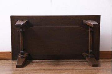 ビンテージ　神戸洋家具　永田良介商店　シックなデザインが高級感漂うセンターテーブル(サイドテーブル)