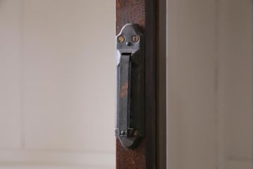 ペイント家具　シンプルで使い勝手の良い大正昭和期の2段重ね収納棚(飾り棚、本箱)