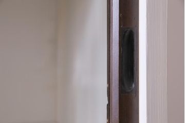 ペイント家具　シンプルで使い勝手の良い大正昭和期の2段重ね収納棚(飾り棚、本箱)