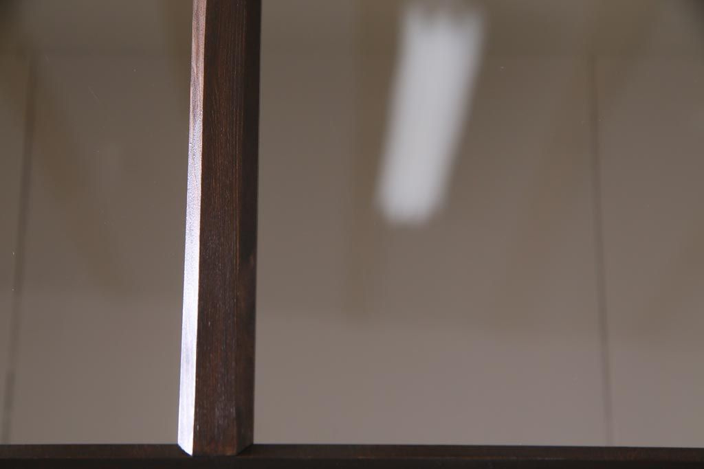 ペイント家具　シンプルで使い勝手の良い大正昭和期の2段重ね収納棚(飾り棚、本箱)