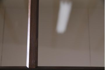 ペイント家具　シンプルで使い勝手の良い大正昭和期の2段重ね収納棚(飾り棚、本箱)