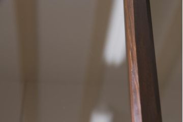 ペイント家具　シンプルで使い勝手の良い大正昭和期の2段重ね収納棚(飾り棚、本箱)