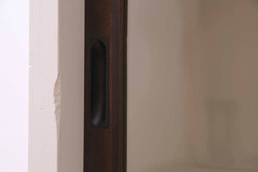 ペイント家具　シンプルで使い勝手の良い大正昭和期の2段重ね収納棚(飾り棚、本箱)