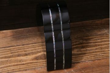 中古　民芸家具　花鳥図　孔雀　表現力の高さが窺える螺鈿細工の衝立(つい立て)(定価約65万円)