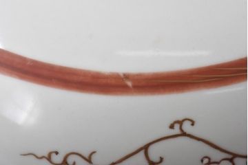 和製アンティーク　九谷焼　色絵　孔雀と牡丹の図　緻密な模様が目を引く鉢(和食器)(2)