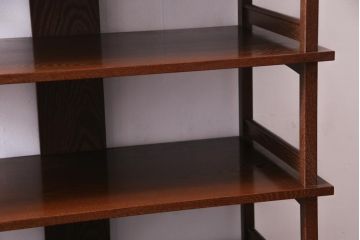 中古　指物工芸家具　桑網代　衣装盆付き　桑材製の飾棚(衣服棚)(定価約49万円)