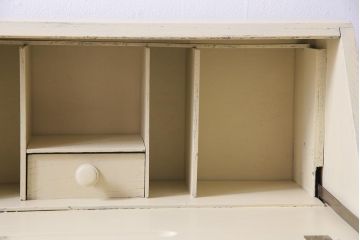 アンティーク家具　イギリスアンティーク　フレンチナチュラルに似合う当店ペイントのライティングビューロー(ワークデスク、在宅ワーク、在宅用)