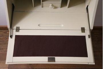 アンティーク家具　イギリスアンティーク　フレンチナチュラルに似合う当店ペイントのライティングビューロー(ワークデスク、在宅ワーク、在宅用)