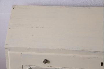 アンティーク家具　イギリスアンティーク　フレンチナチュラルに似合う当店ペイントのライティングビューロー(ワークデスク、在宅ワーク、在宅用)