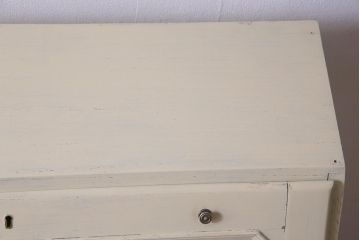 アンティーク家具　イギリスアンティーク　フレンチナチュラルに似合う当店ペイントのライティングビューロー(ワークデスク、在宅ワーク、在宅用)
