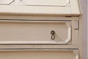 アンティーク家具　イギリスアンティーク　フレンチナチュラルに似合う当店ペイントのライティングビューロー(ワークデスク、在宅ワーク、在宅用)