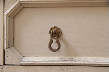 アンティーク家具　イギリスアンティーク　フレンチナチュラルに似合う当店ペイントのライティングビューロー(ワークデスク、在宅ワーク、在宅用)