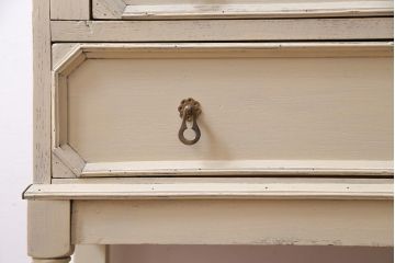 アンティーク家具　イギリスアンティーク　フレンチナチュラルに似合う当店ペイントのライティングビューロー(ワークデスク、在宅ワーク、在宅用)