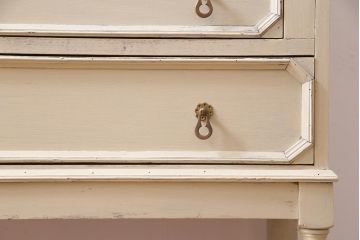 アンティーク家具　イギリスアンティーク　フレンチナチュラルに似合う当店ペイントのライティングビューロー(ワークデスク、在宅ワーク、在宅用)