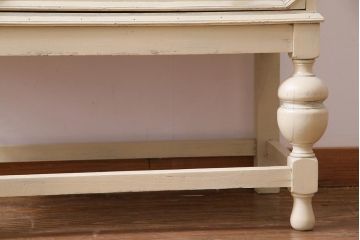 アンティーク家具　イギリスアンティーク　フレンチナチュラルに似合う当店ペイントのライティングビューロー(ワークデスク、在宅ワーク、在宅用)