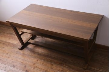 昭和レトロ　懐かしさ漂うリメイクダイニングテーブル(机、作業台)(1)