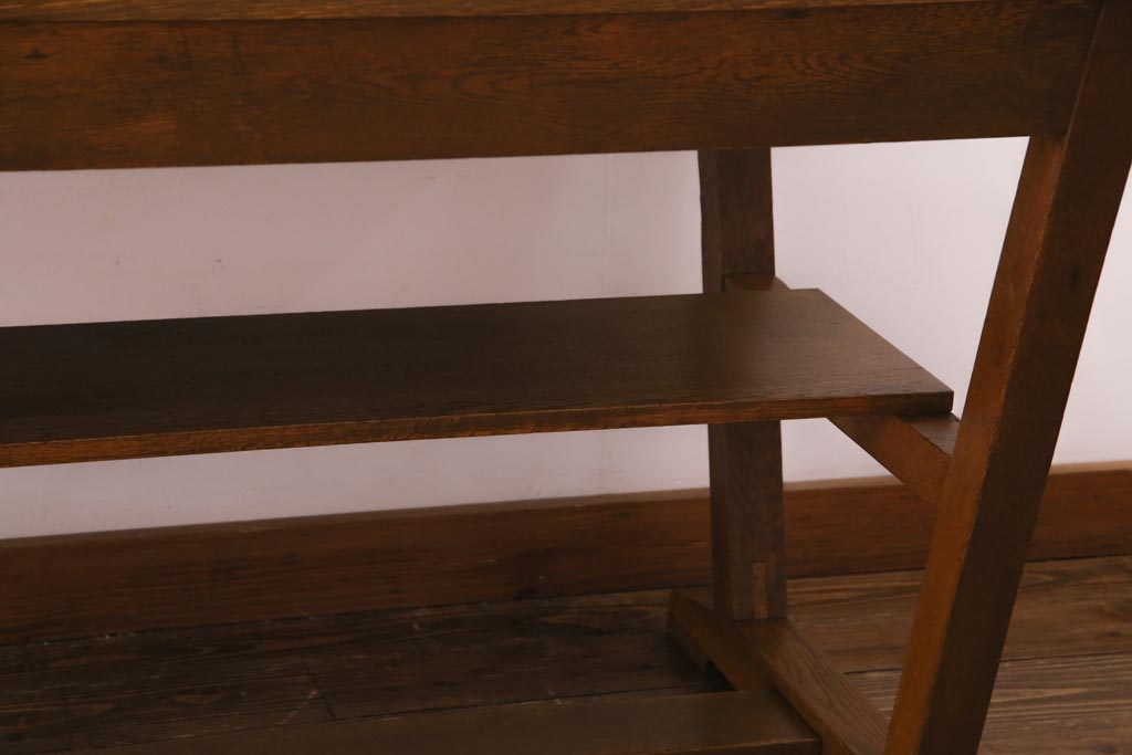 昭和レトロ　懐かしさ漂うリメイクダイニングテーブル(机、作業台)(1)