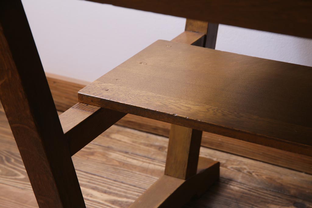 昭和レトロ　懐かしさ漂うリメイクダイニングテーブル(机、作業台)(1)