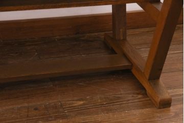 昭和レトロ　懐かしさ漂うリメイクダイニングテーブル(机、作業台)(1)