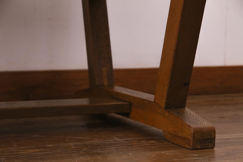 昭和レトロ　懐かしさ漂うリメイクダイニングテーブル(机、作業台)(1)