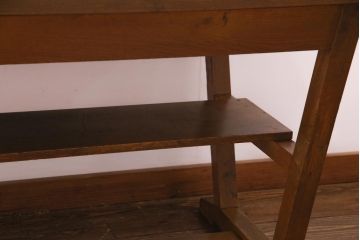 昭和レトロ　懐かしさ漂うリメイクダイニングテーブル(机、作業台)(2)