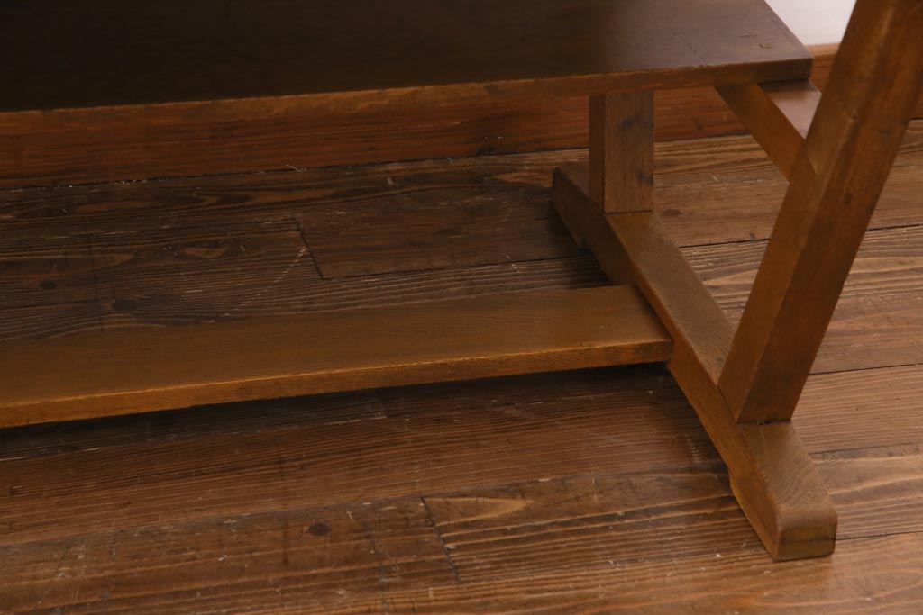 昭和レトロ　懐かしさ漂うリメイクダイニングテーブル(机、作業台)(2)