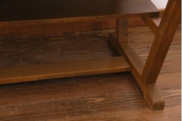 昭和レトロ　懐かしさ漂うリメイクダイニングテーブル(机、作業台)(2)