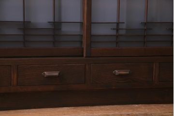 ラフジュ工房オリジナル　引き出し付き　和の風情を感じる古建具をリメイクした戸棚(収納棚、リビングボード)