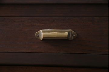 ラフジュ工房オリジナル　ダイヤガラス　ノスタルジックな佇まいがお洒落なリメイク収納棚(戸棚、サイドボード)