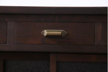 ラフジュ工房オリジナル　ダイヤガラス　ノスタルジックな佇まいがお洒落なリメイク収納棚(戸棚、サイドボード)