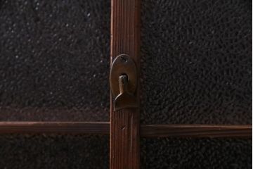 ラフジュ工房オリジナル　ダイヤガラス　ノスタルジックな佇まいがお洒落なリメイク収納棚(戸棚、サイドボード)