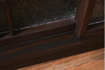 ラフジュ工房オリジナル　ダイヤガラス　ノスタルジックな佇まいがお洒落なリメイク収納棚(戸棚、サイドボード)