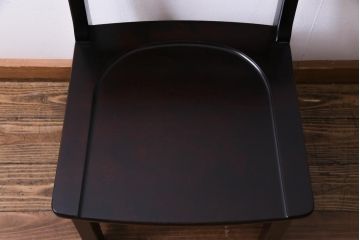中古　北海道民芸家具　HM620　滑らかな木肌が上品なラダーバックチェア(椅子、ダイニングチェア)(1)