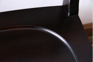 中古　北海道民芸家具　HM620　滑らかな木肌が上品なラダーバックチェア(椅子、ダイニングチェア)(2)