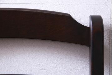 中古　北海道民芸家具　HM620　滑らかな木肌が上品なラダーバックチェア(椅子、ダイニングチェア)(3)