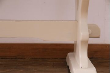 ペイント家具　イギリスビンテージ　明るいカラーが魅力的なドローリーフテーブル(エクステンションテーブル、ダイニングテーブル)