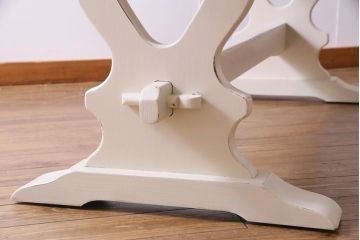 ペイント家具　イギリスビンテージ　明るいカラーが魅力的なドローリーフテーブル(エクステンションテーブル、ダイニングテーブル)