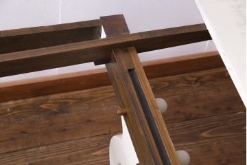 ペイント家具　イギリスビンテージ　明るいカラーが魅力的なドローリーフテーブル(エクステンションテーブル、ダイニングテーブル)