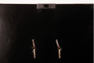 アンティーク雑貨　古民具・骨董　極美品　総ケヤキ材　漆の光沢が美しい硯箱(船箪笥、懸硯、木箱)
