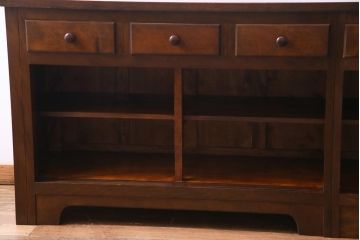 中古　特注品　松本民芸家具　組み立て式　特大カウンターキャビネット(サイドボード、クレデンザ)(定価約180万円)