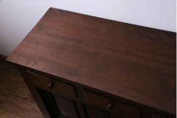 中古　特注品　松本民芸家具　組み立て式　特大カウンターキャビネット(サイドボード、クレデンザ)(定価約180万円)