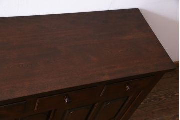 中古　特注品　松本民芸家具　組み立て式　特大カウンターキャビネット(サイドボード、クレデンザ)(定価約180万円)