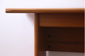 ヴィンテージ家具　イギリスビンテージ　チーク材　便利な折り畳み式天板のデスク(テーブル、作業台、拡張式、サイドテーブル)