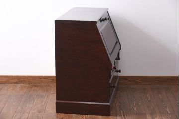 中古　越後民芸家具　和モダンなワークスペースにぴったりのライティングビューロー(デスク、在宅ワーク、在宅用簿記机)